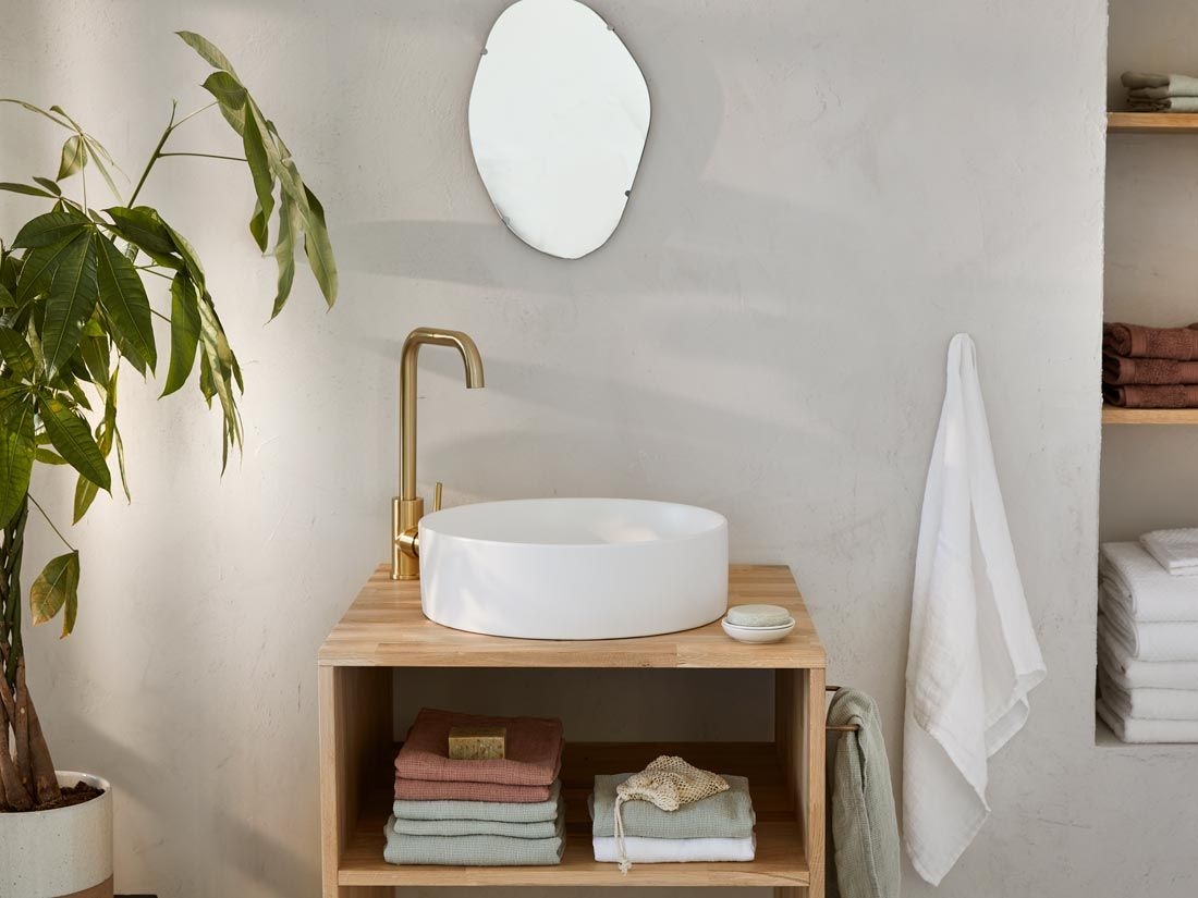 Handtuch Gewaschenes Leinen Waffel Pure White - 1 Stk.