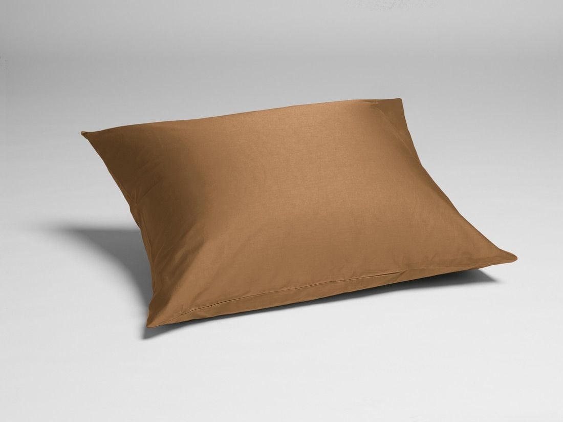 Kissenbezug Baumwollsatin Caramel