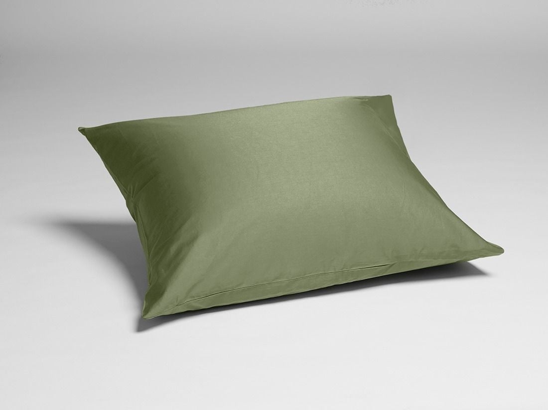 Kissenbezug Baumwollsatin Mid Olive