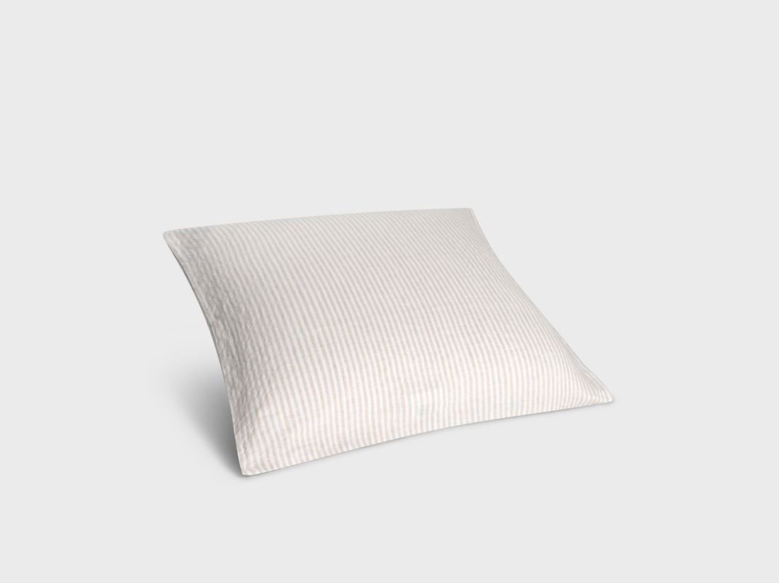 Kissenbezug Gewaschenes Leinen Natural Stripe