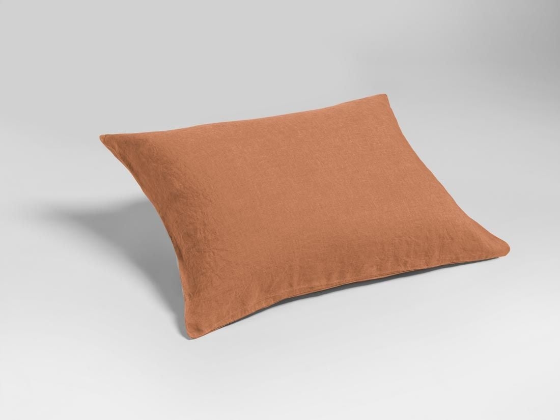 Kissenbezug Gewaschenes Leinen terracotta 50x60