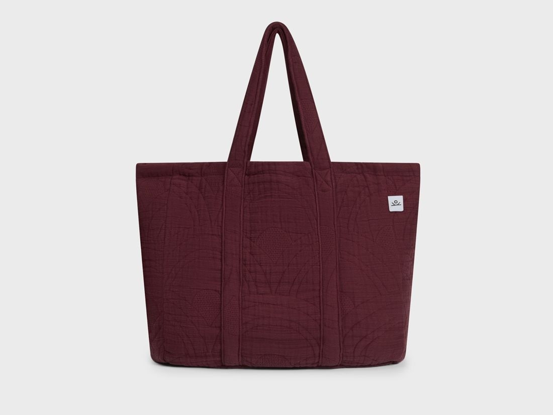 Shopper Musselin-Baumwolle Arch Bordeaux