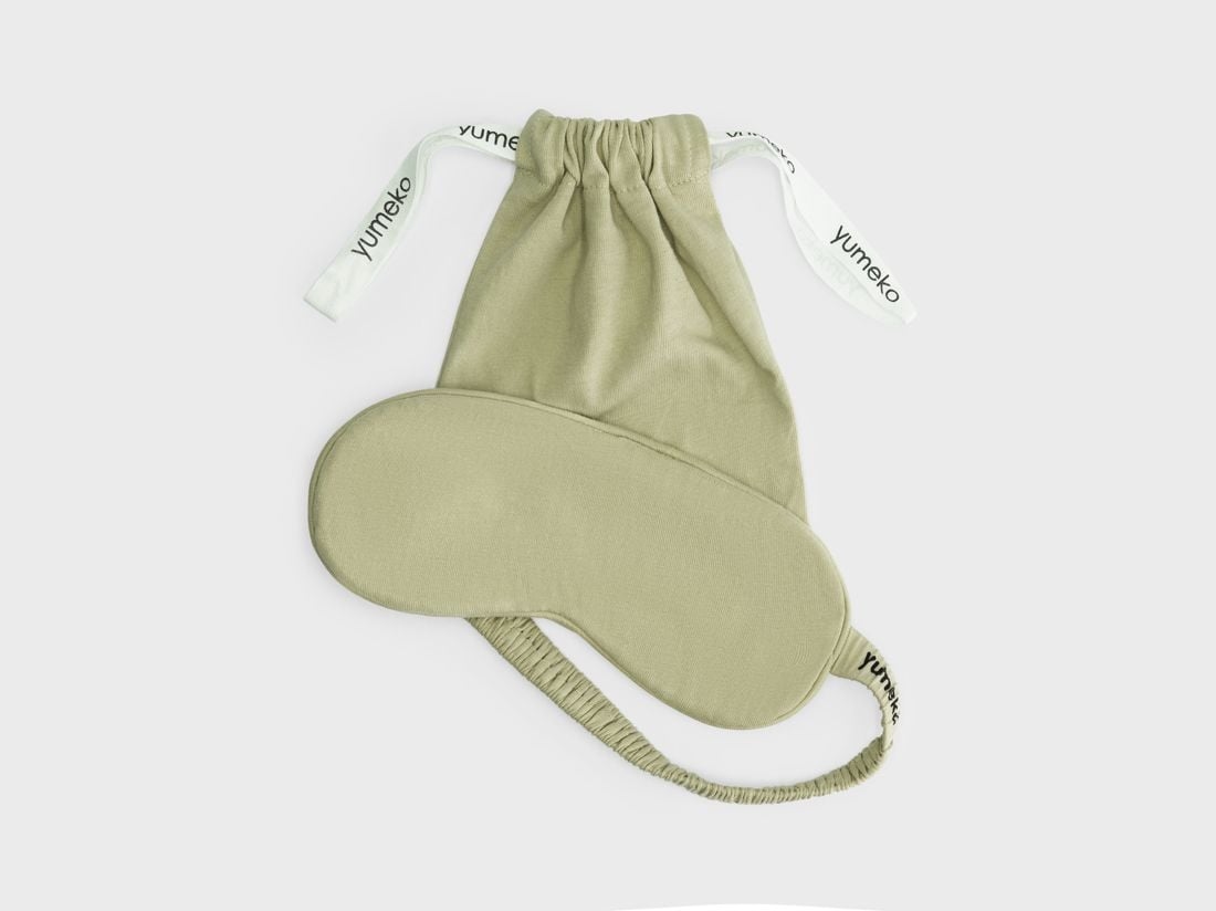 Schlafmaske Baumwolljersey Pistachio Green