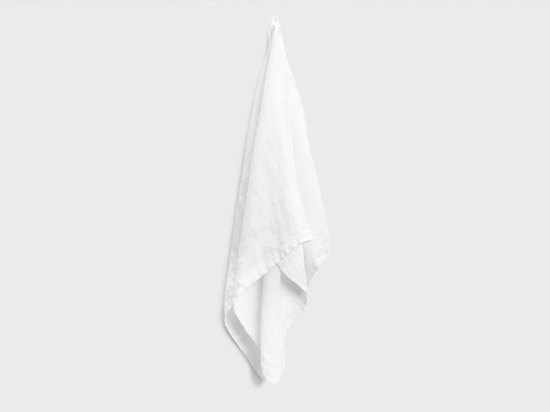 Handtuch Gewaschenes Leinen Waffel Pure White 70x140 - 1 Stk.