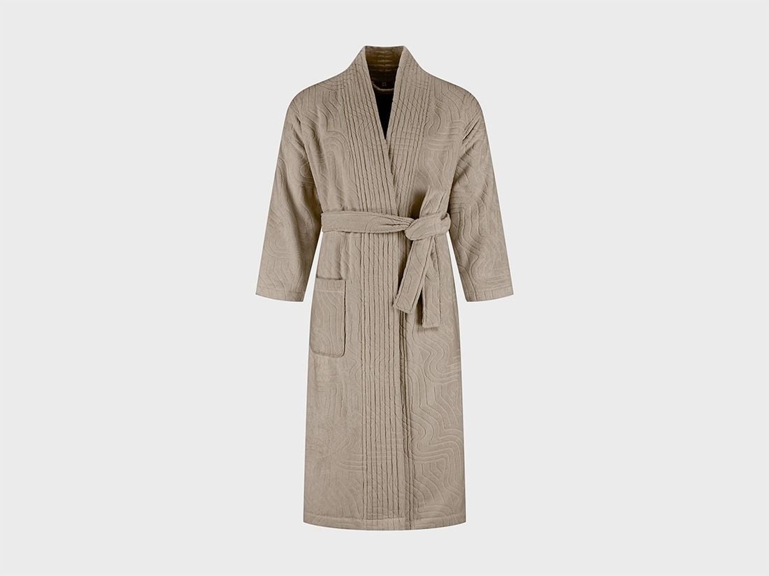 Bademantel Velours Classic Taupe