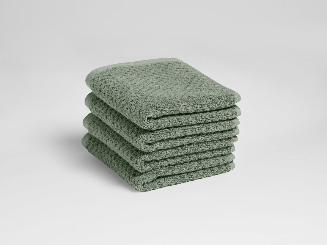 Gästehandtücher Dots Stone Green 30x50 - 4 st