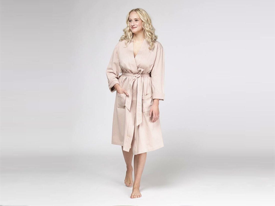 Bademantel Baumwolljersey Vintage Rose