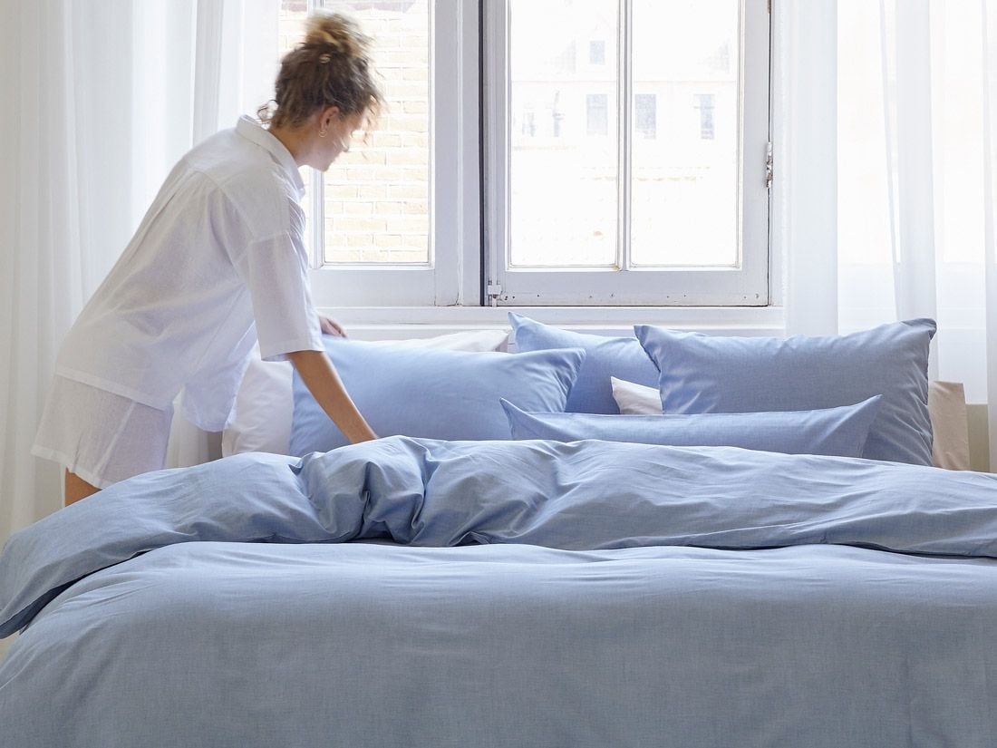 Kissenbezug TENCEL™ Blue Chambray