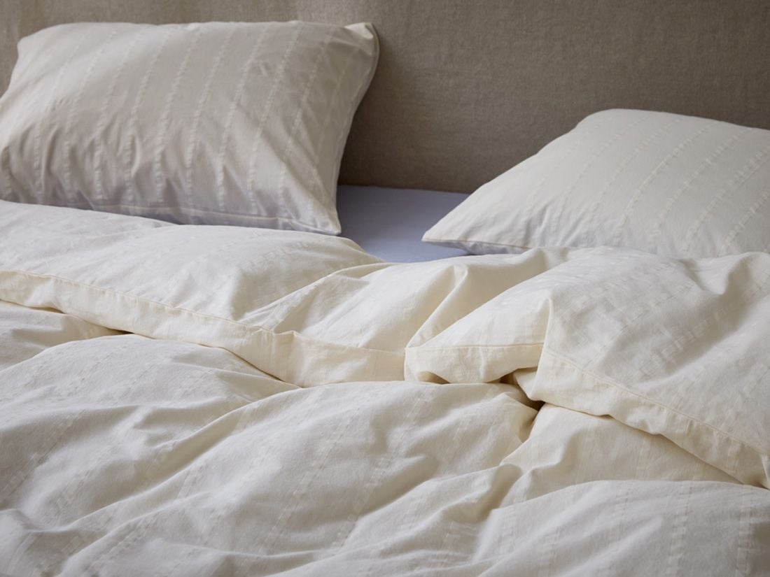 Kissenbezug Seersucker-Baumwolle Gentle White