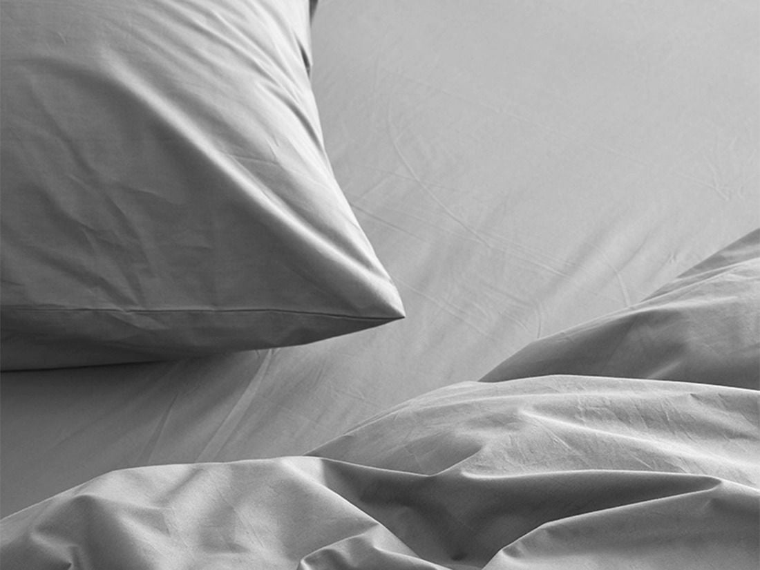 Spannleintücher Perkal-Baumwolle Misty Grey 90x200x30