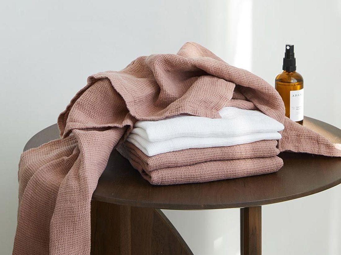 Handtuch Gewaschenes Leinen Waffel Blush Rose - 1 Stk.