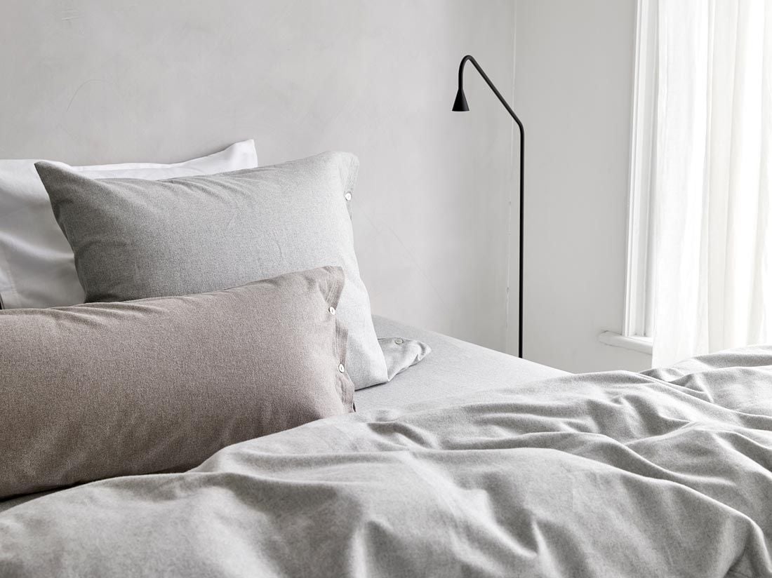 Kissenbezug Flanell Light Grey