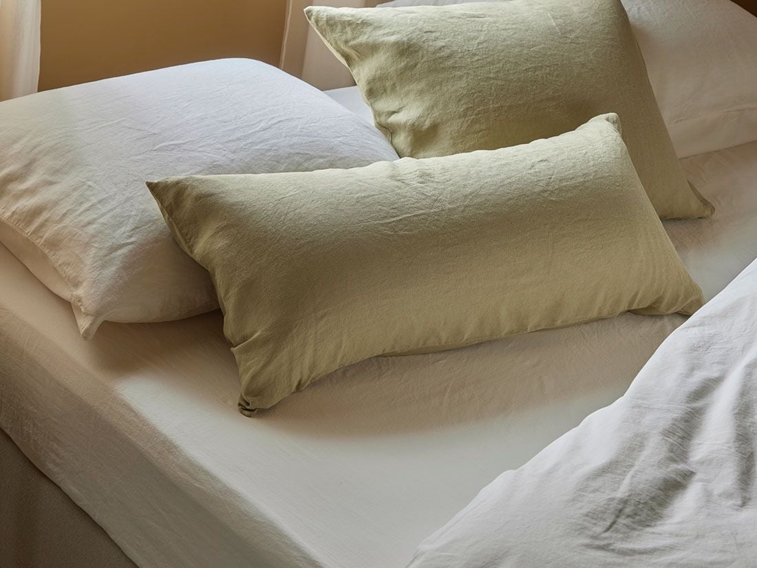 Hanf-Baumwoll-Kissenbezug Botanic Green