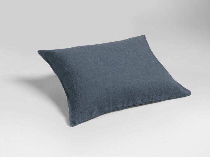 Kissenbezug Gewaschenes Leinen Earth Blue