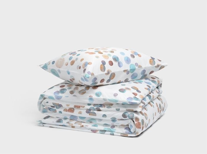 Satin-Bettwäsche Watercolor Dots Multicolor