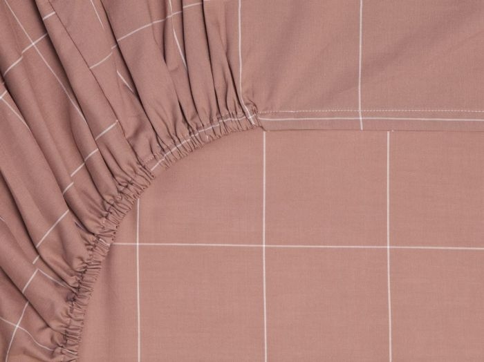 Spannleintücher TENCEL™ Rose Check